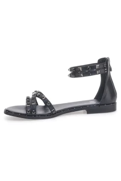 Sandali Neri con Borchie e Cerniera Posteriore ME & ME 662-ME u0026 ME Best