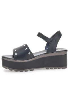 Sandali Neri Con Borchie sulla Tomaia in Pelle 3553101-PITTARELLO LOVE Online