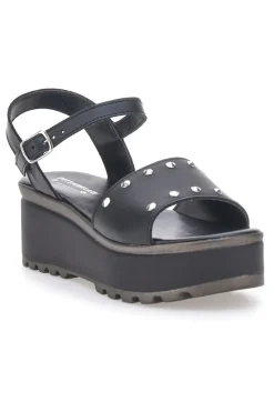 Sandali Neri Con Borchie sulla Tomaia in Pelle 3553101-PITTARELLO LOVE Online