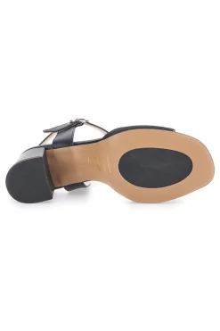 Sandali Neri Con Brillantini e Cinturino Alla Caviglia 4214-PITTARELLO GLAM Hot