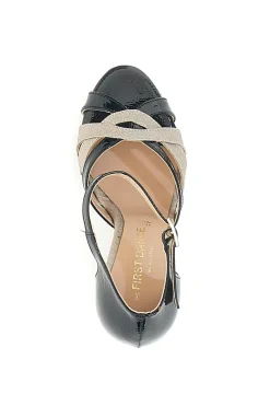 Sandali Neri Con Brillantini Tacco 9,5 cm 4887-THE FIRST DANCE New