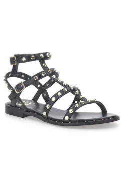 Sandali Neri Con Cinturini E Borchie Dorate ME & ME 663-ME u0026 ME Hot
