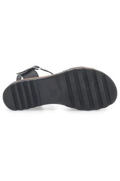 Sandali Neri con Cinturino e Tomaia in Pelle Made in Italy 3185070811-PITTARELLO
