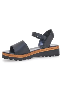 Sandali Neri con Cinturino e Tomaia in Pelle Made in Italy 3185070811-PITTARELLO