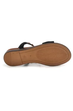 Sandali neri con dettagli gioiello e cinturino elasticizzato Quanna mel 560319-QUANNA MELL Discount