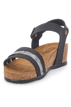 Sandali neri con dettagli metallici 309-BIO UP Best