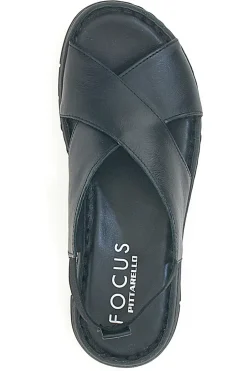 Sandali Neri con Elastico Posteriore e Tomaia in Pelle 3324229-PITTARELLO FOCUS