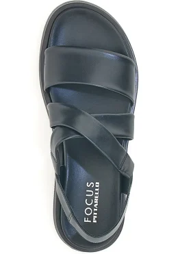 Sandali neri con fasce incrociate 28068IN-PITTARELLO FOCUS New
