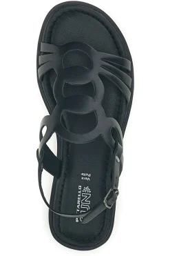 Sandali neri con fasce intrecciate e cinturino TIMA644-PITTARELLO SUN Outlet
