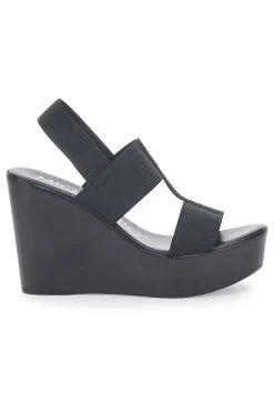 Sandali Neri con Glitter e Plateau 3132/J1054-MIO TEMPO New