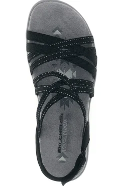 Sandali neri con Memory Foam Reggae Slim Summer Getaway-SKECHERS Clearance