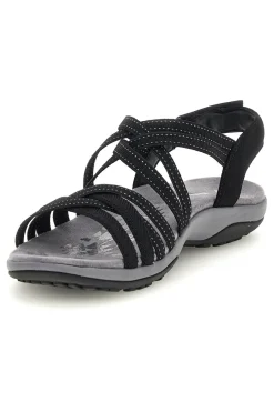 Sandali neri con Memory Foam Reggae Slim Summer Getaway-SKECHERS Clearance
