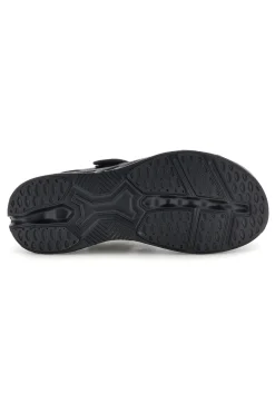 Sandali neri con strappi in velcro suola comfort G88382-PLOCADI Clearance
