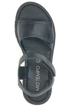 Sandali Neri con Strappi In Velcro 350005-MIO TEMPO Best