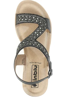 Sandali Neri Con Strass 39 Bv-INBLU New