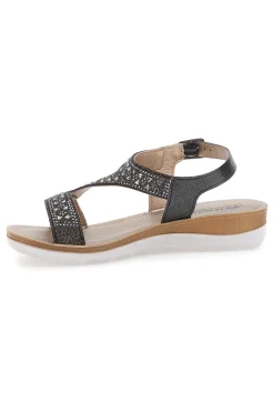 Sandali Neri Con Strass 39 Bv-INBLU New