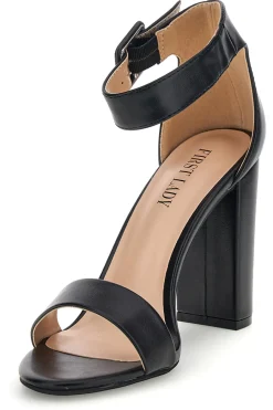 Sandali neri con tacco alto e cinturino CV98111-FIRST LADY Hot