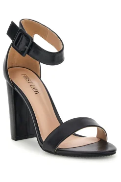 Sandali neri con tacco alto e cinturino CV98111-FIRST LADY Hot