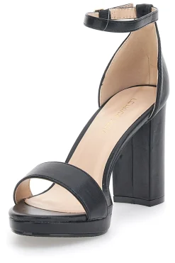 Sandali Neri con Tacco e Cinturino 33671-LE HAVRE PARIS Outlet