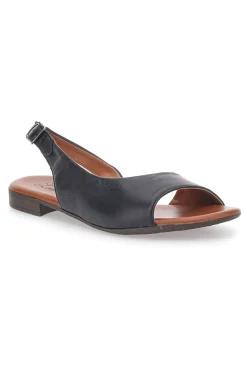 Sandali Neri con Tomaia in Pelle e Tacco Basso 225110-PITTARELLO LOOK Outlet