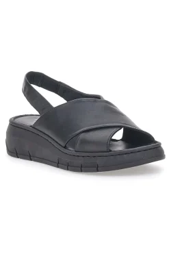 Sandali Neri con Tomaia in Pelle e Soletta Morbida 3315579-PITTARELLO FOCUS Sale