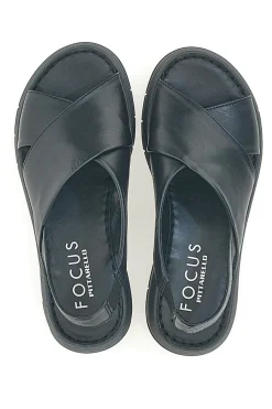 Sandali Neri con Tomaia in Pelle e Soletta Morbida 3315579-PITTARELLO FOCUS Sale