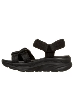 Sandali neri con tripla fascia regolabile D'LUX WALKER SANDAL SEA-SCAPE-SKECHERS Outlet