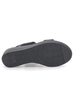 Sandali Neri Con Zeppa Elasticizzati 2210/9738-MIO TEMPO Online