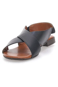 Sandali Neri Flat In Vera Pelle Con Elastico 225435-PITTARELLO LOOK Sale
