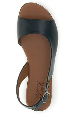 Sandali neri in pelle con cinturino 225110-PITTARELLO LOOK