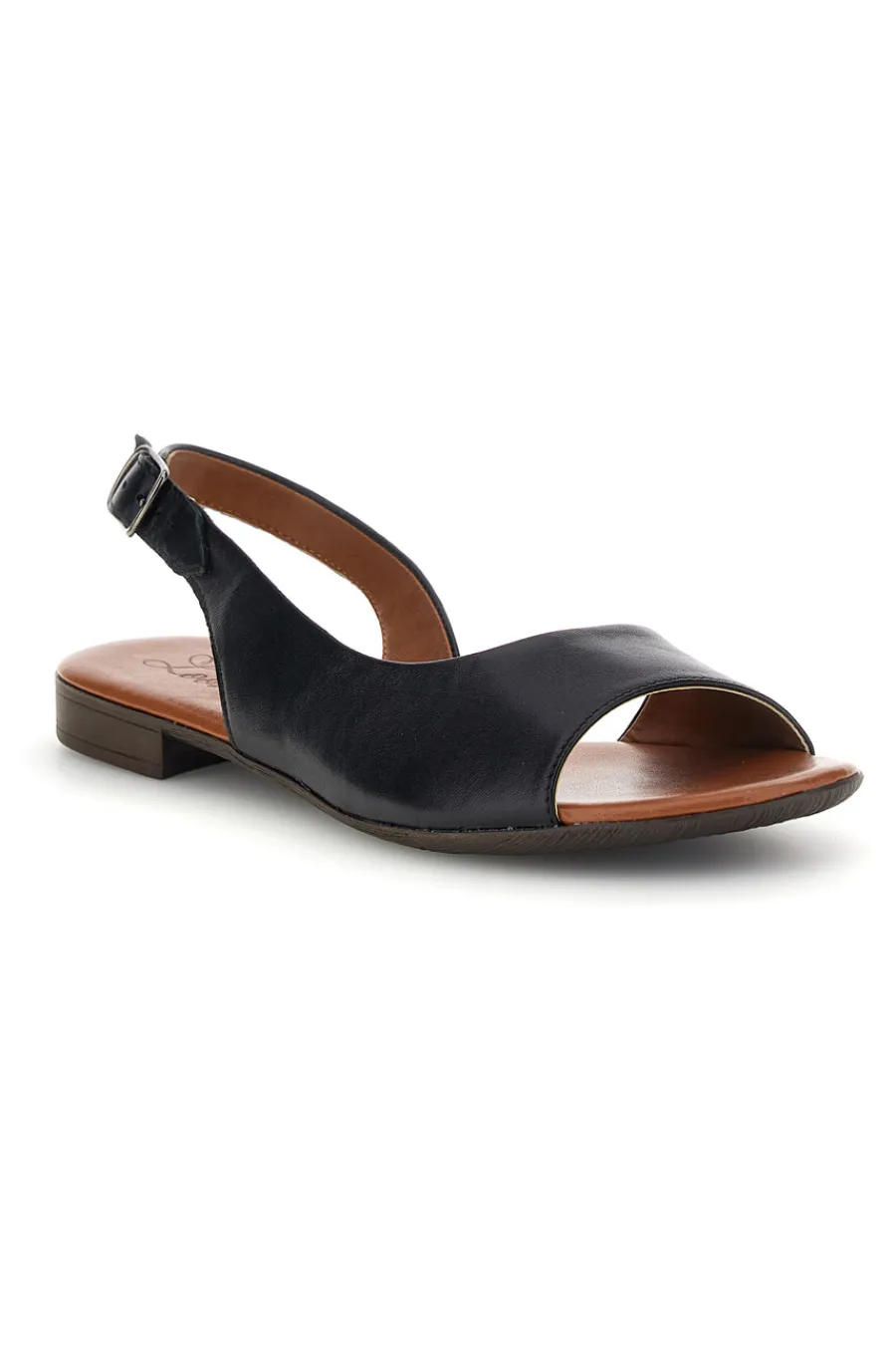 Sandali neri in pelle con cinturino 225110-PITTARELLO LOOK