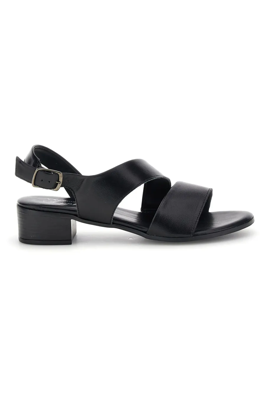 Sandali neri in pelle con fasce incrociate 243080-PITTARELLO LOOK New