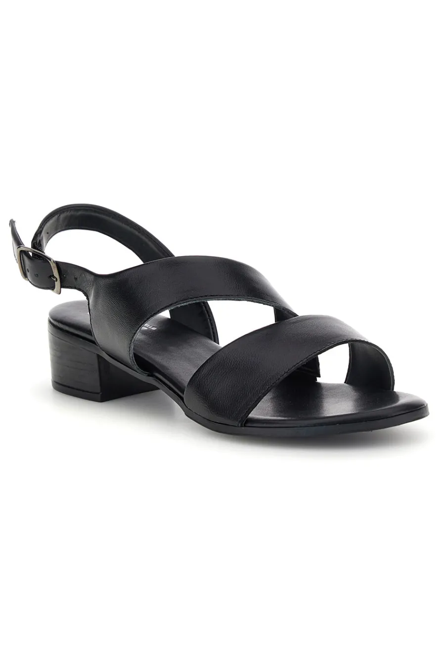 Sandali neri in pelle con fasce incrociate 243080-PITTARELLO LOOK New