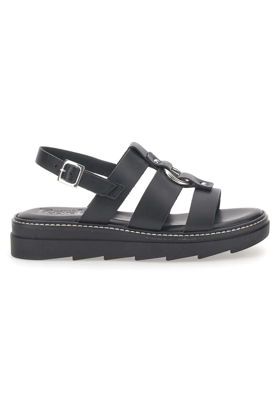 Sandali Neri In Pelle 100% Eco Friendly 5835-PITTARELLO ROCK Outlet