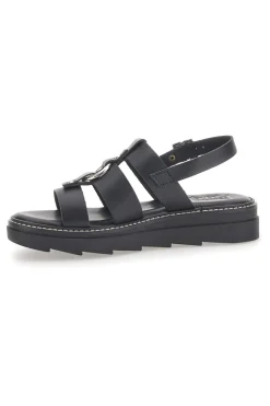 Sandali Neri In Pelle 100% Eco Friendly 5835-PITTARELLO ROCK Outlet