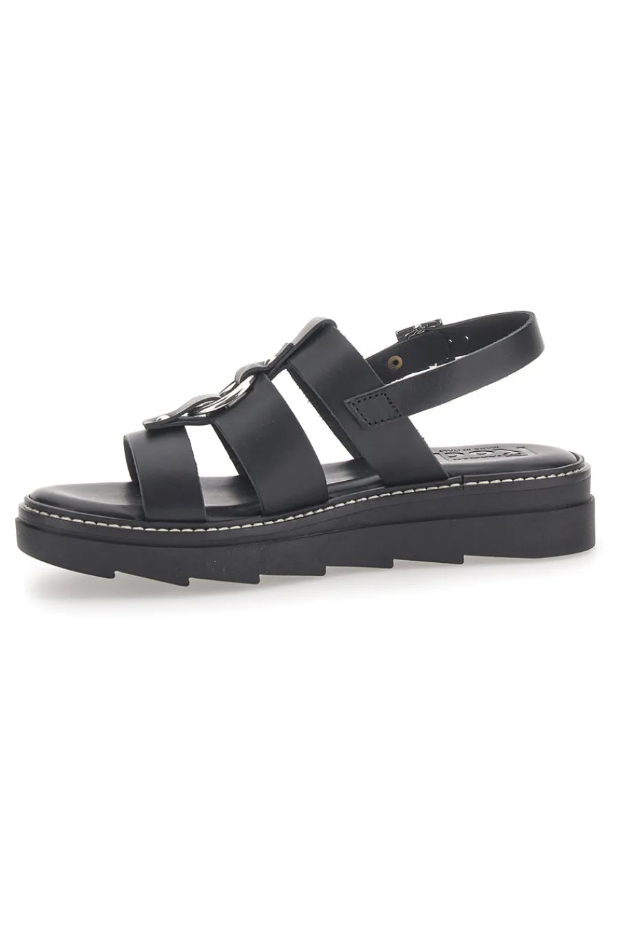 Sandali Neri In Pelle 100% Eco Friendly 5835-PITTARELLO ROCK Outlet