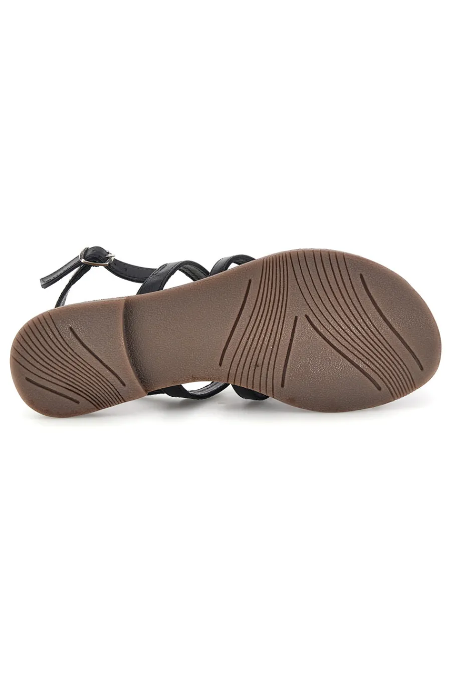 Sandali neri in vera pelle con frange e decoro frontale IF8162-PITTARELLO LOOK