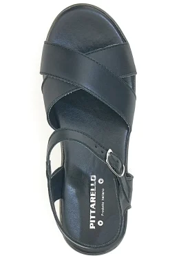 Sandali Neri in Vera Pelle con Platform 3270101-PITTARELLO LOVE