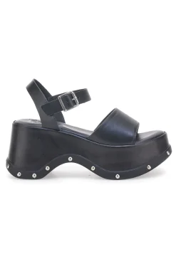Sandali Neri In Vera Pelle con Platform Alto 15777/Z-PITTARELLO ROCK