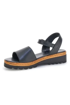 Sandali Neri in vera pelle Made in Italy con cinturino 3185070811-PITTARELLO Discount