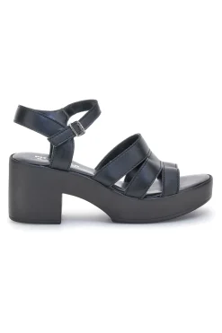 Sandali Neri in vera pelle Made in Italy con cinturino 800071082-PITTARELLO New