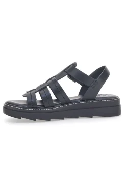 Sandali Neri in Vera Pelle Made in Italy 15432-PITTARELLO ROCK Discount