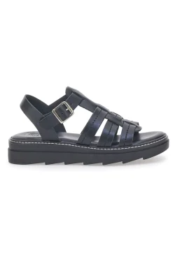 Sandali Neri in Vera Pelle Made in Italy 15432-PITTARELLO ROCK Discount