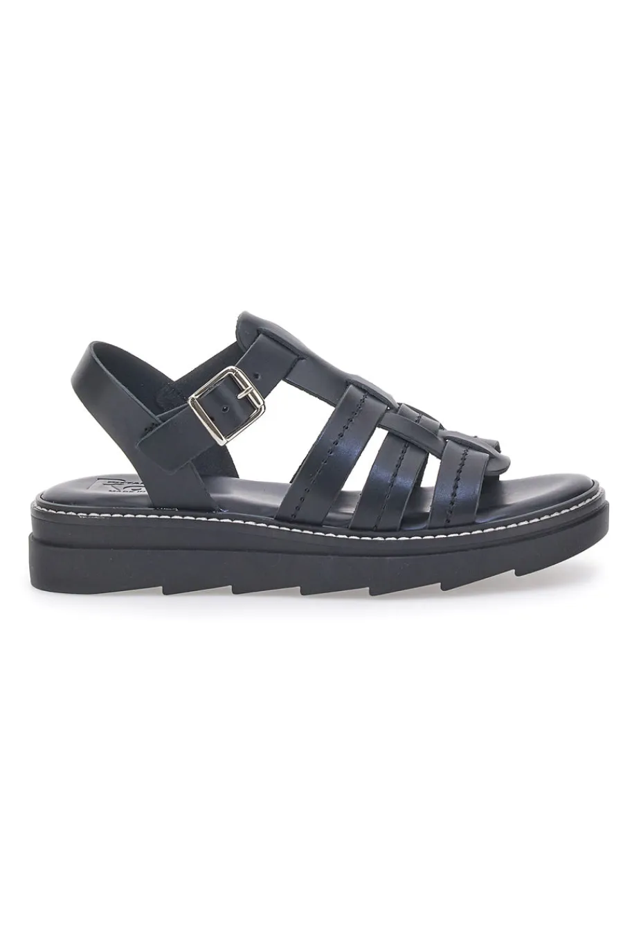 Sandali Neri in Vera Pelle Made in Italy 15432-PITTARELLO ROCK Discount