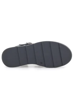 Sandali Neri in Vera Pelle Made in Italy 15432-PITTARELLO ROCK Discount