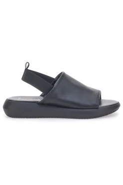 Sandali Neri In Vera Pelle Made in Italy Con Elastico 19515-PITTARELLO FOCUS Hot