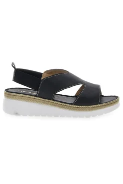 Sandali Neri Sling-back Con Elastici 90042-PITTARELLO Hot