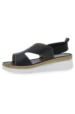 Sandali Neri Sling-back Con Elastici 90042-PITTARELLO Hot