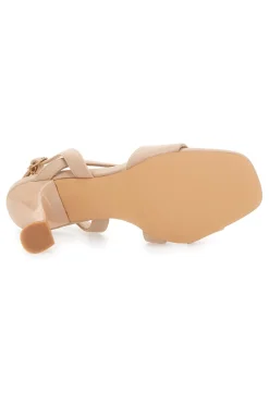 Sandali nude con tacco scultoreo e fascette incrociate Ferrè F172-FERRE' Clearance