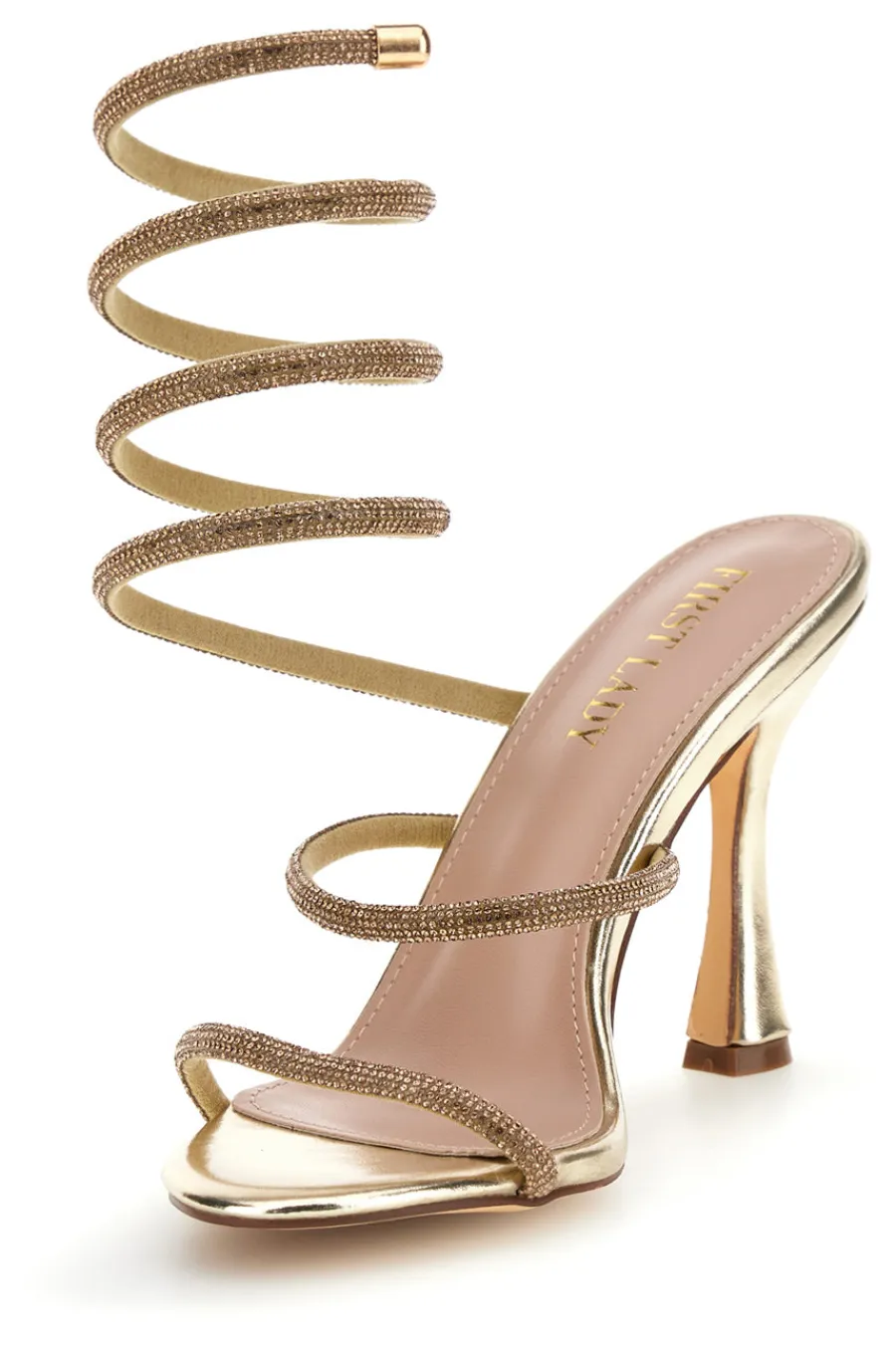 Sandali con strass e laccio a spirale P711-FIRST LADY Hot